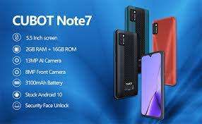 **BRAND NEW CUBOT NOTE 7**TRIPLE CAMERA, DUAL SIM**AWESOME METALLIC BLUE COLOUR IN BOX**R1500 RETAIL