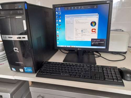 *DESKTOP PC SET UP**HP COMPAQ PC WITH FREE LG SCREEN, WIRELESS KEYBOARD AND MOUSE**8