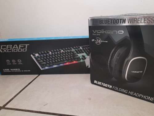 **COMBO DEAL**BRAND NEW ALCATROZ BACK LIT GAMING KEYBOARD/MOUSE + VOLKANO BT HEADSET**
