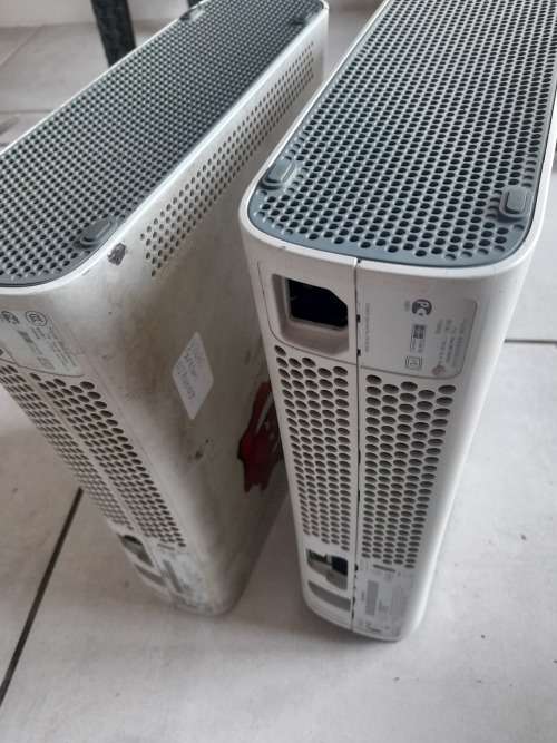 ***STORAGE CLEARANCE**2 X XBOX 360 CONSOLES*NOT TESTED NO POWER SUPPLY*ONE BID FOR BOTH**