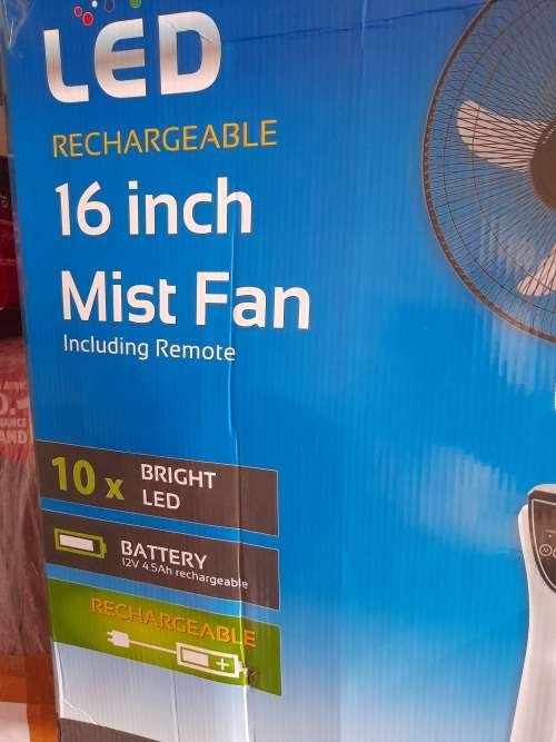 *CRAZY MONTH END*BRAND NEW EUROLUX PORTABLE RECHARGABLE TOWER FAN WITH LED LIGHT IN BOX*R3700 RETAIL