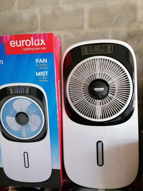 *AWESOME NEW STOCK*DONT NEED ESKOM*NEW  EUROLUX PORTABLE MIST FAN WITH LED LIGHT/REMOTE*R3600 RETAIL