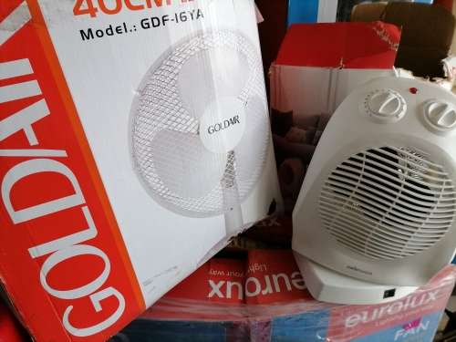 *GRAB THIS COMBO DEAL*NEW GOLDAIR FAN AND MELLERWARE FAN HEATER IN BOX*ONE BID FOR BOTH*