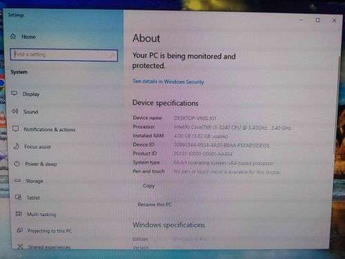 **i3 LENOVO THINKCENTRE EDGE 62Z ALL IN 1 DESKTOP PC WITH NEW WIRELESS KEYBOARD/MOUSE*R8000 RETAIL