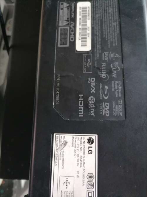 *LG 3D BLUERAY SOUND BAR WITH WIRELESS SUB(SUB NOT CONNECTING)SOUND BAR WORKING*R7000 NEW PRICE**
