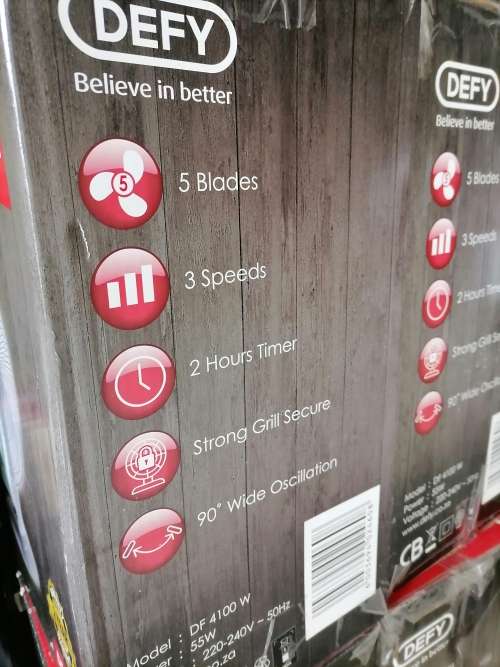 *STORE CLEARANCE*SUMMER IS ON WAY**DEMO DEFY DF4100 FAN IN BOX*R900 IN STORE**