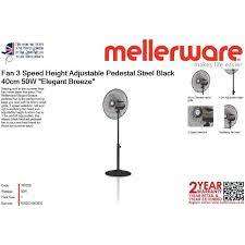 *WEEKEND SPECIAL*DEMO MELLERWARE ELEGANT 49CM BREEZE PEDESTAL FAN*R1200 IN STORE**