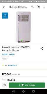 LIMITED*GRAB NOW FOR SUMMER*NEW RUSSEL HOBBS 10 000BTU AIRCON IN BOX+REMOTE+WINDOW KIT*R7700 RETAIL