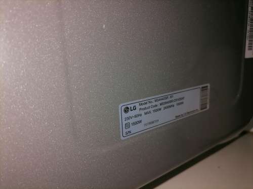 *LG MS4440SR 44L DIGITAL MICROWAVE*POWERS ON TOUCH PANEL FAULTY*SOLD AS IS**