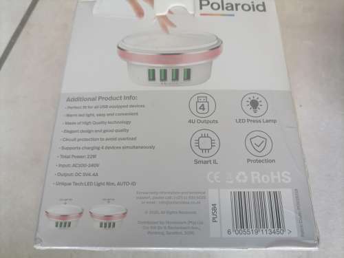 *MONTH END MAGIC*COMBO DEAL*BRAND NEW POLAROID 4 PORT USB CHARGHER+POLAROID HEADSET**
