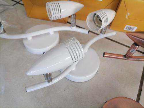 **LIGHT SHOP LIQUIDATION**LOT OF 4 X NEW BRIGHT STAR SPOTLIGHT SYSTEMS*2X WHITE,2X BRONZ IN BOX**