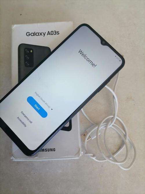 *VALENTINES DEAL*PREOWNED SAMSUNG GALAXY A03S*32GB TRIPPLE CAMERA IN BOX WITH CHARGER*R3000 RETAIL*