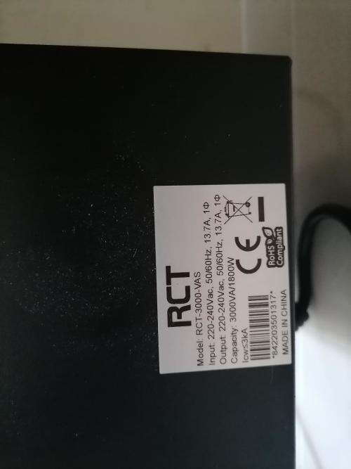 *LATE ENTRY*LIMITED OFFER*THIS IS A MUST IN SA**LIKE NEW RCT 3000VAS UPS*OVER R5000 ON BOB SHOP**