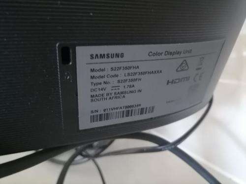 *FLASH FRIDAY DEALS*R30 FREIGHT*SAMSUNG S22F350 22` FHD SCREEN*WORKING/SCREEN FUZZY**