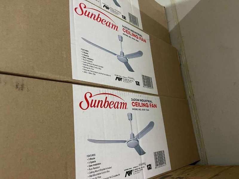 *LIMITED OFFER*R30 FREIGHT*NEW SUNBEAM 56 INCH INDUSTRIAL CEILING FAN WITH WALL CONTROL IN BOX*