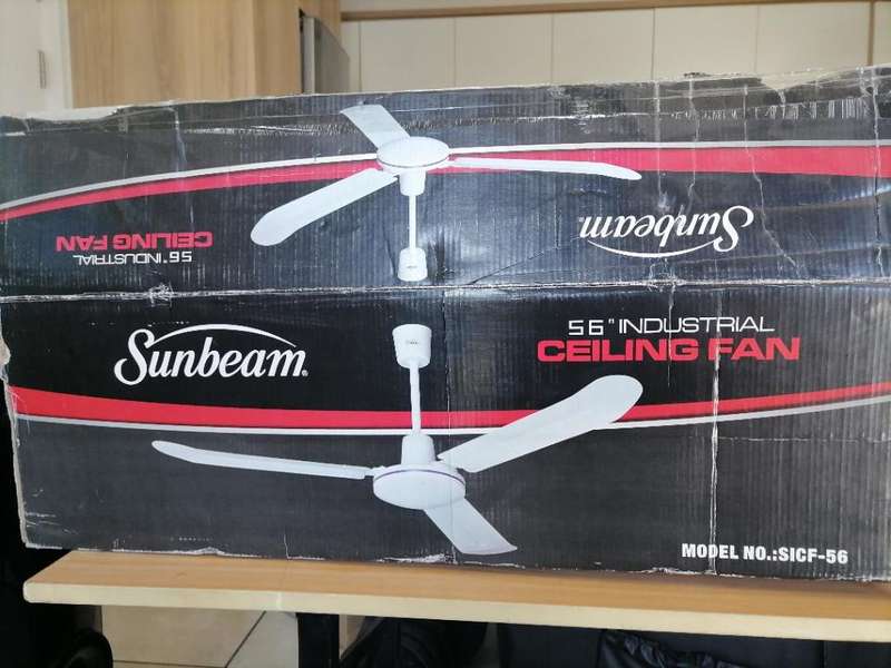 *LIMITED OFFER*R30 FREIGHT*NEW SUNBEAM 56 INCH INDUSTRIAL CEILING FAN WITH WALL CONTROL IN BOX*