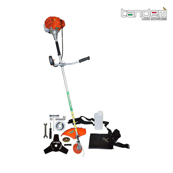 BRAND NEW TANDEM 43CC PETROL BRUSH CUTTER+HARNESS+ACCESSORIES IN BOX