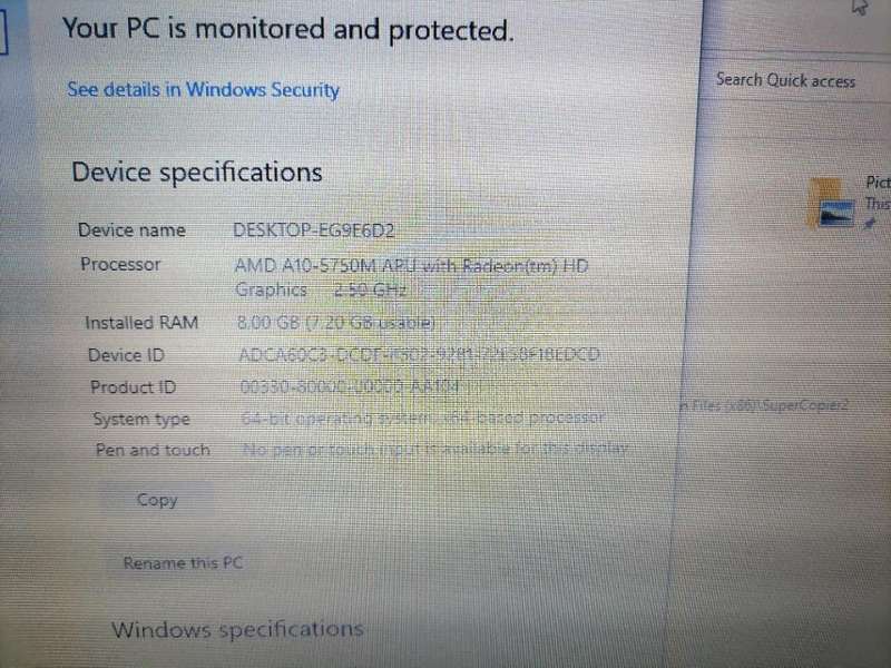 **TOP SPEC LAPTOP**HP PROBOOK 655 AMD 10 5TH GEN, 8GB RAM,640GB HDD*BATTERY 100%**