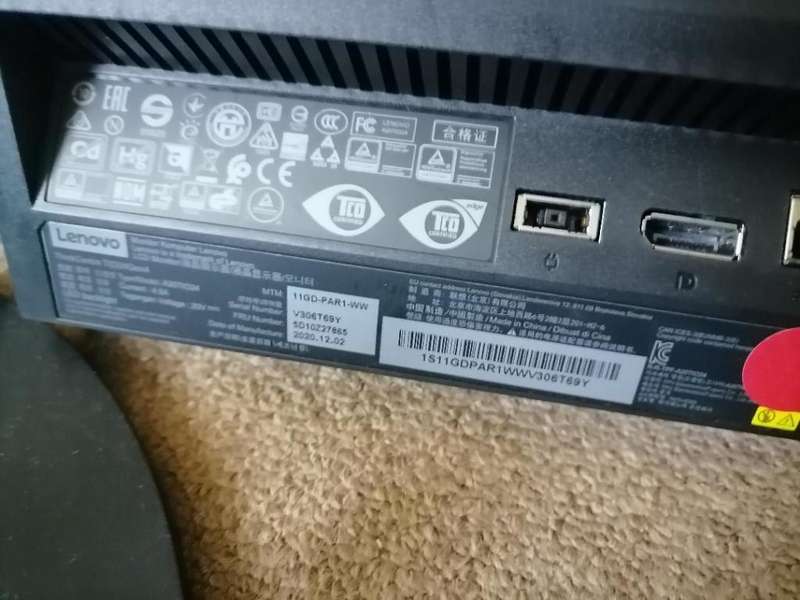 LENOVO THINKCENTRE TIO24GEN4 23.8` FULL HD WLED LCD MONITOR,SLIGHT DISCOLOURATION