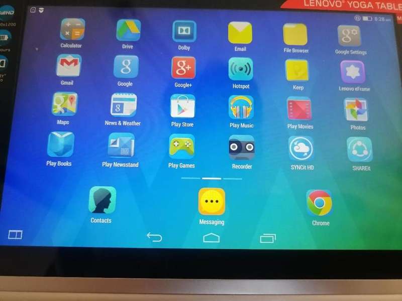 LENOVO YOGA 2, 8` INCH TABLET WITH BUILT IN STAND