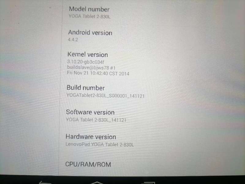 LENOVO YOGA 2, 8` INCH TABLET WITH BUILT IN STAND