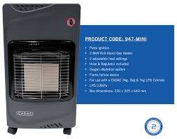 CADAC MINI ROLL ABOUT GAS HEATER IN BOX WITH REGULATOR AND WHEELS