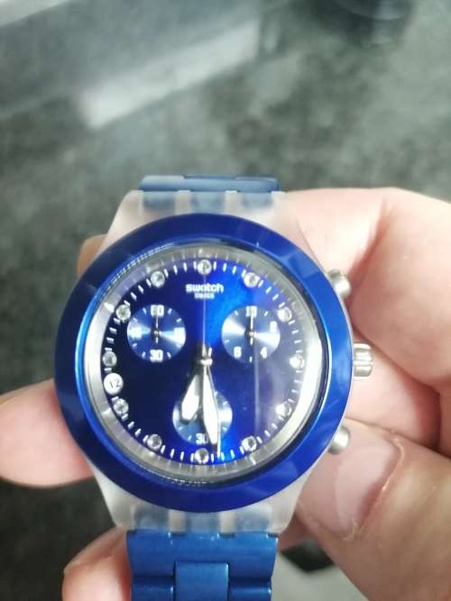 SWATCH IRONY DIAPHANE ALUMINIUM WATCH CHRONOGRAPH