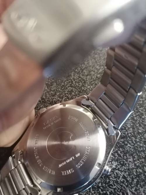 `ARNIE CASIO` STAINLESS STEEL GENTS AUTHENTIC 100m WATER RESISTANT ANALOGUE AND DIGITAL WATCH