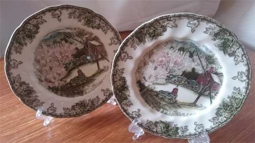 JOHNSON BROS 2 CAKE/SIDE PLATES