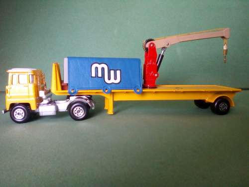 Matchbox Lesney Set 1973 Scammell Tractor with 1978 Superkings Trailor Has Pick-up Hook