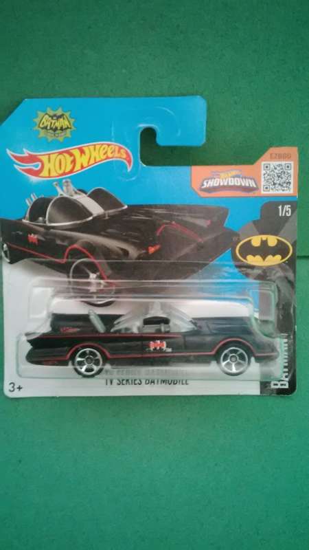 Hotwheels Batmobile Mint on Card ,Classic TV Series ,Hotwheels Showdown