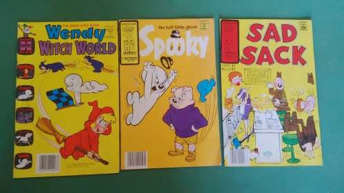 Harvey Comics Set of 3 ,Sad Sack No.5 ,Spooky No.5 And Wendy No.7 All 1986 Issues
