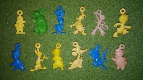 Vintage Disney Character Plastic Charms Lot Of 12