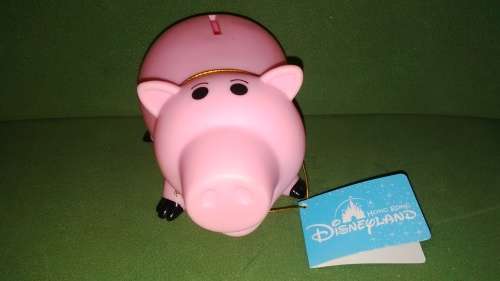 Toy Story Disneyland Hong Kong Purchased Piggy Bank Character Toy With Tag, Disney/Pixar Authentic