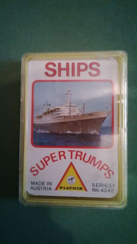 Piatnik Super Trumps ,Ships , Vintage Card Game Series 1 No.4342 ,Made In Austria