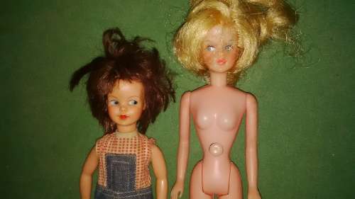 2 Vintage Dolls, The Larger One In Barbie Doll Size