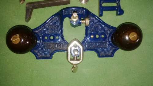 Antique Record Router Plane No.071 With 3 Cutters (Blades) Like New In It's Original Box