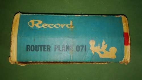 Antique Record Router Plane No.071 With 3 Cutters (Blades) Like New In It's Original Box