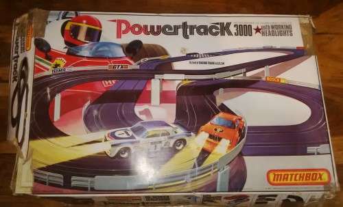 Vintage Matchbox Lesney 1978 Powertrack 3000 Slot Car Set With Box And Instructions