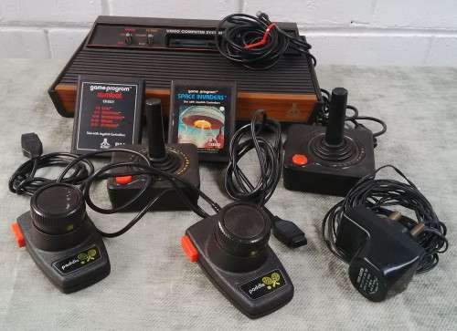 Vintage Atari Game Console CX-2600 AP Complete With Power Supply In Perfect Working Condition