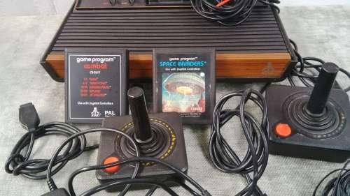 Vintage Atari Game Console CX-2600 AP Complete With Power Supply In Perfect Working Condition