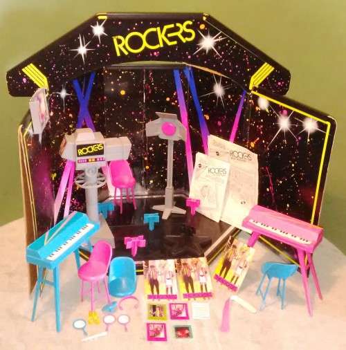 1985 Barbie And The Rockers `Hot Rockin Stage` Playset With Box And Instructions