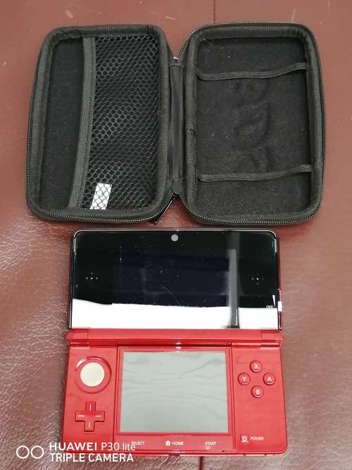 Nintendo 3DS Flame Red Hand Held Game In Like New Condition And Working Perfectly