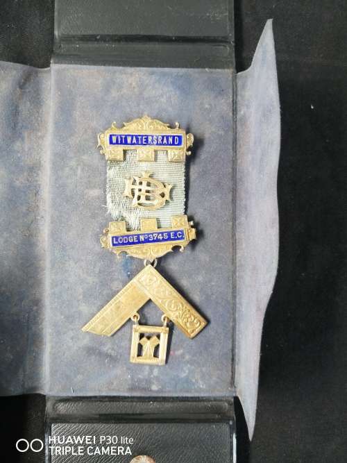Antique Free Mason Members Medal, Witwatersrand, Lodge No.3745 E.C