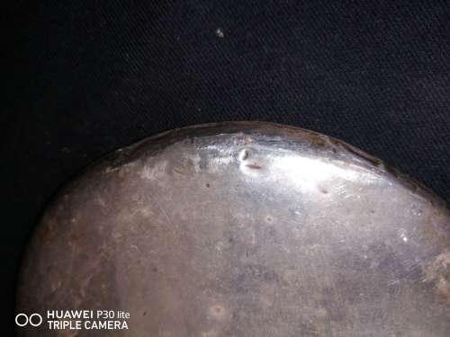 Antique Sterling Silver English Hallmarked Hand Mirror, The Hallmarks Are Very Faint But There