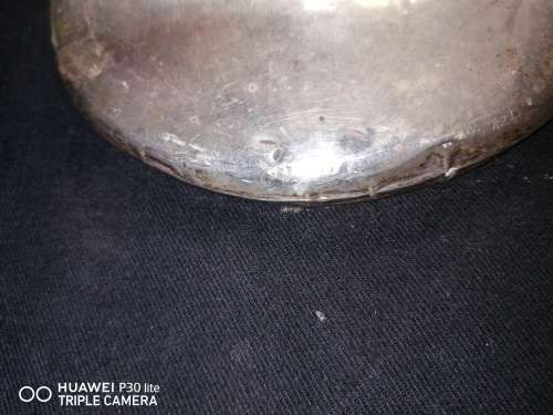 Antique Sterling Silver English Hallmarked Hand Mirror, The Hallmarks Are Very Faint But There