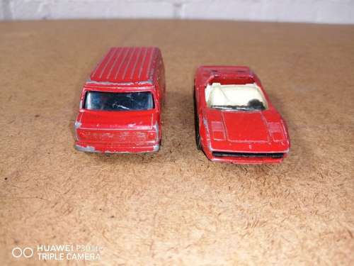 Vintage Corgi Ferrari 308 GTS and U.S Van Die-Cast Models Made In GT.Britain
