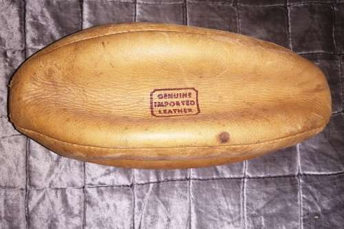 Vintage Genuine Leather Super Test Rugby Ball By Invincible With SABS Stamp