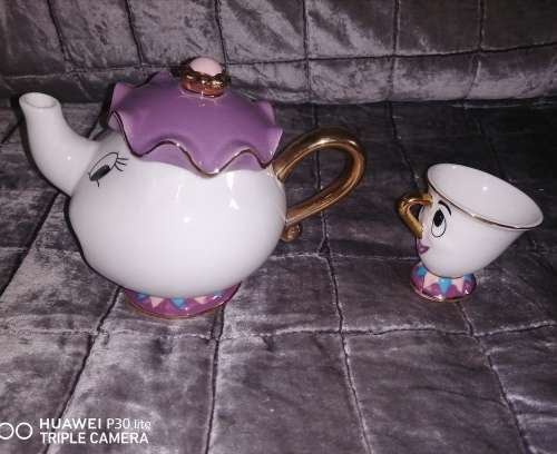Beauty and The Beast, Disney Mrs. Potts Tea Pot and Cup Set By Kato Koge, Ceramic Set