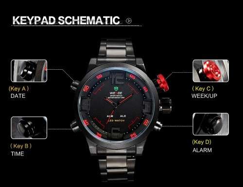 Weide men Military watch Analog + Digital display